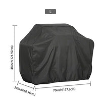 Housse barbecue ronde et rectangulaire Oxford 210D noire, 12 tailles de 71 à 190 cm