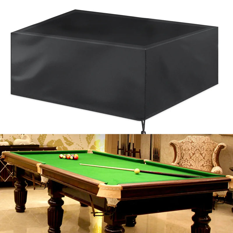 Housse billard imperméable Oxford 210D avec cordon, 7, 8 ou 9 pieds, noir ou argent