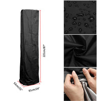 Housse de chauffage de terrasse imperméable en Oxford 210D, hauteur 221 cm