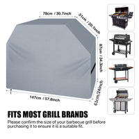 Housse barbecue extérieur imperméable anti-UV pour grill à gaz ou charbon, 6 modèles