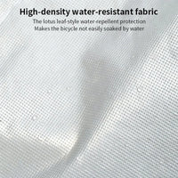 Housse vélo imperméable en PEVA, protection pluie, soleil et neige, noire ou grise