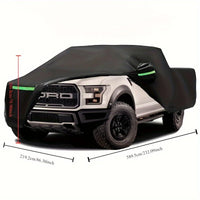 Housse voiture pick-up noire imperméable et anti-UV, 589 x 219 x 200 cm