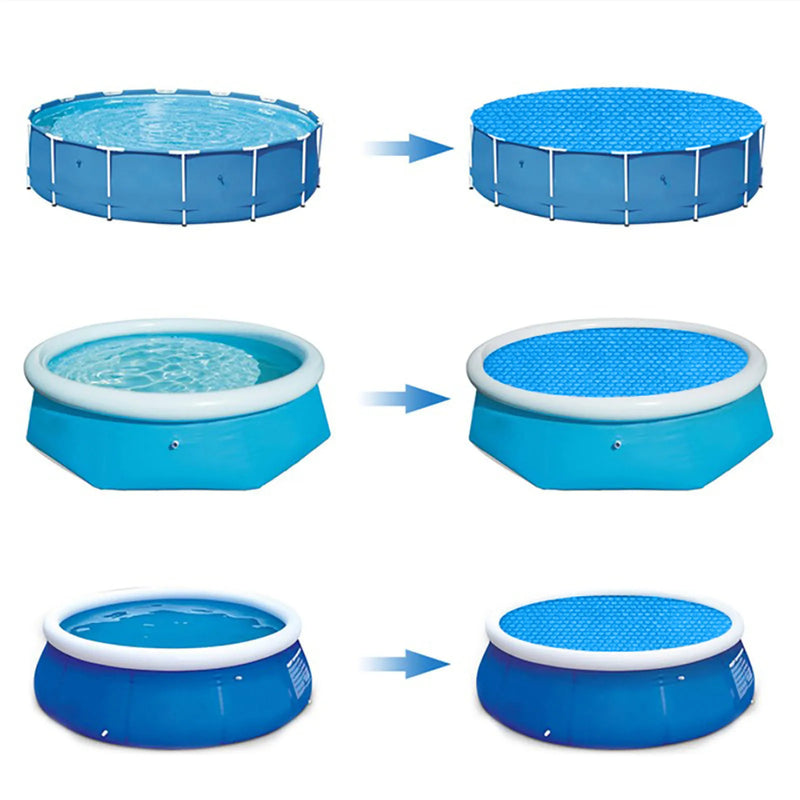 Bâche solaire à bulles ronde pour piscine hors sol, diamètre 180 à 450 cm