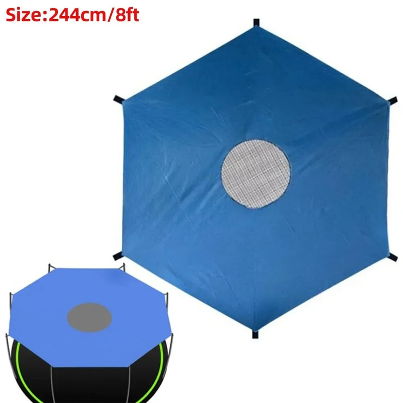 Toit de trampoline pare-soleil hexagonal en Oxford imperméable anti-UV, 183, 244 ou 305 cm