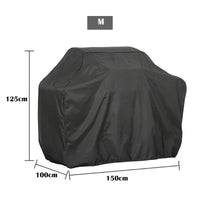 Housse barbecue grande taille noire imperméable anti-UV, 8 dimensions