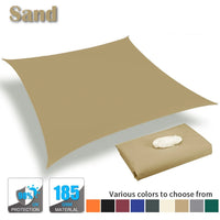 Voile d'ombrage rectangulaire ou carrée anti-UV en Oxford, de 2 x 2 à 6 x 4 m