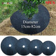 Anneaux de paillage non tissé noirs, lots de 5, diamètre 15 à 82 cm