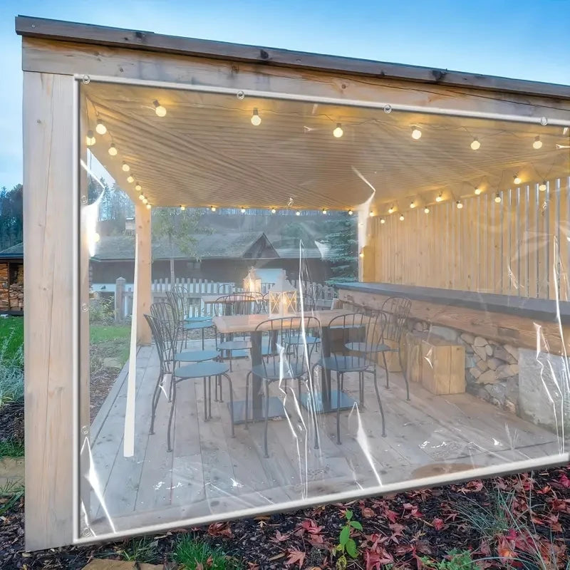 Bâche transparente PVC 450 g/m² à œillets, 2 x 2 m ou 2 x 3 m