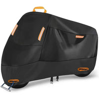 Housse de moto noire imperméable avec sac de rangement et sangle antivent, XL, 2XL ou 4XL