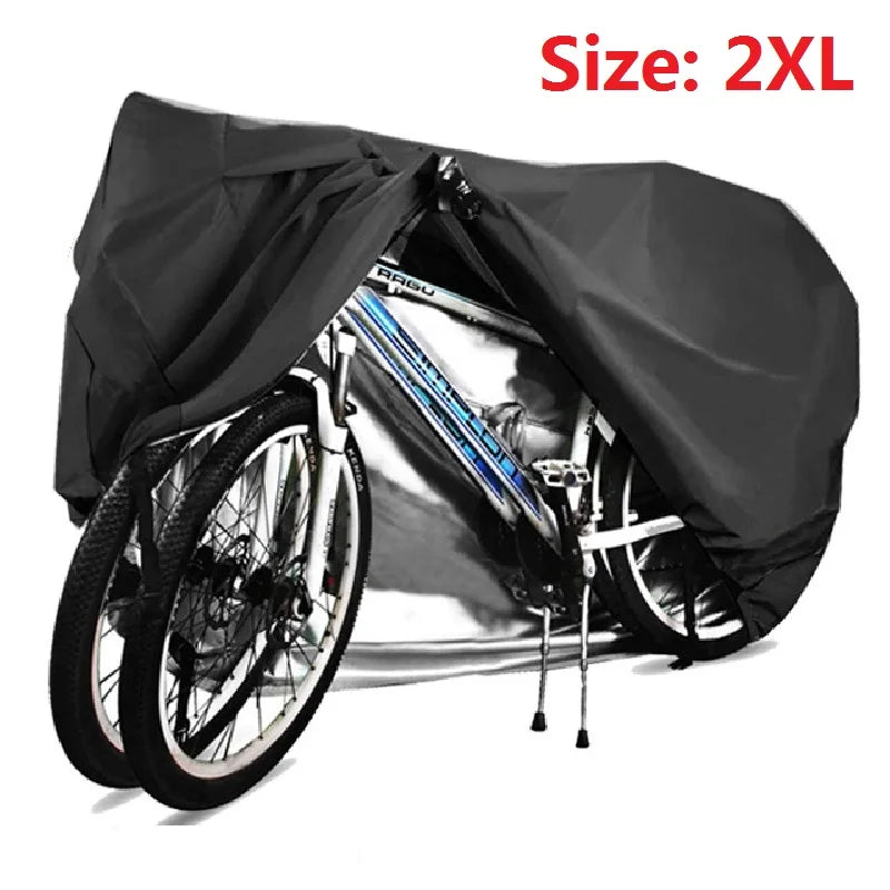 Housse de vélo extérieur Oxford 210D imperméable, noire ou argent, 6 tailles du S au XXXL