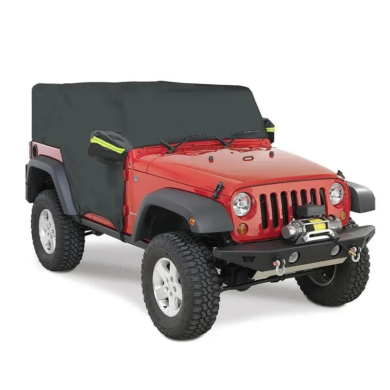 Demi-housse voiture pour Jeep Wrangler TJ 1997-2006, 2 ou 4 portes, polyester 190T anti-UV