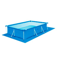 Bâche piscine hors sol ronde ou rectangulaire en PE, fixation par cordes, 7 dimensions