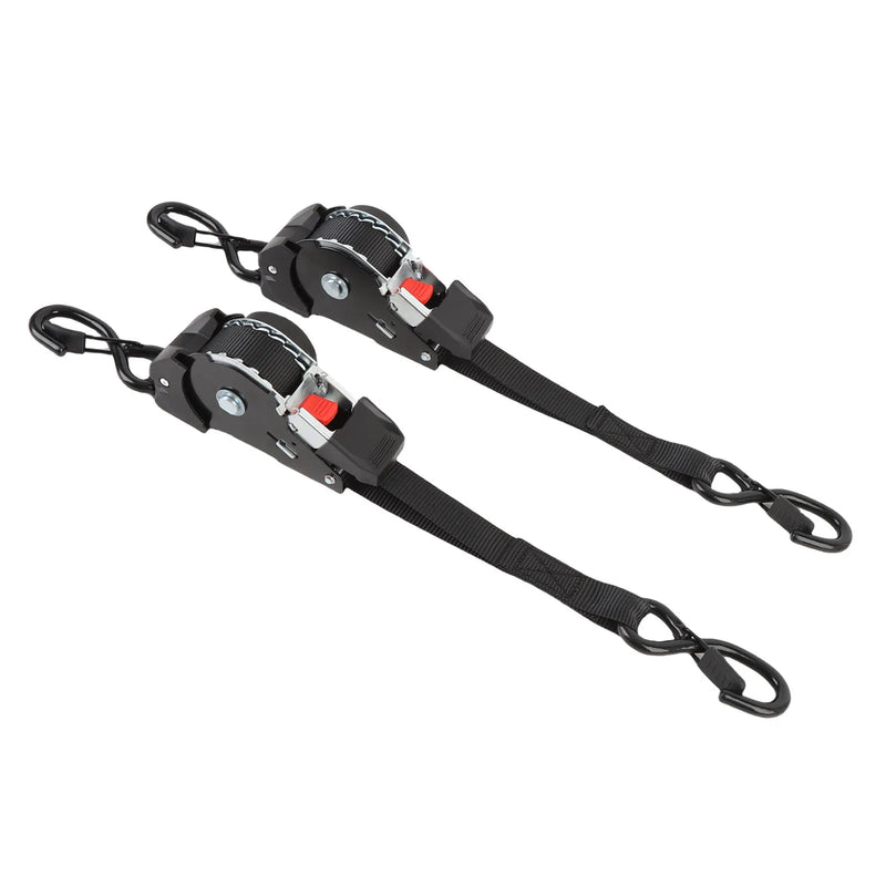 Sangles d'arrimage à cliquet rétractables, crochets en S, lot de 2 de 3 m