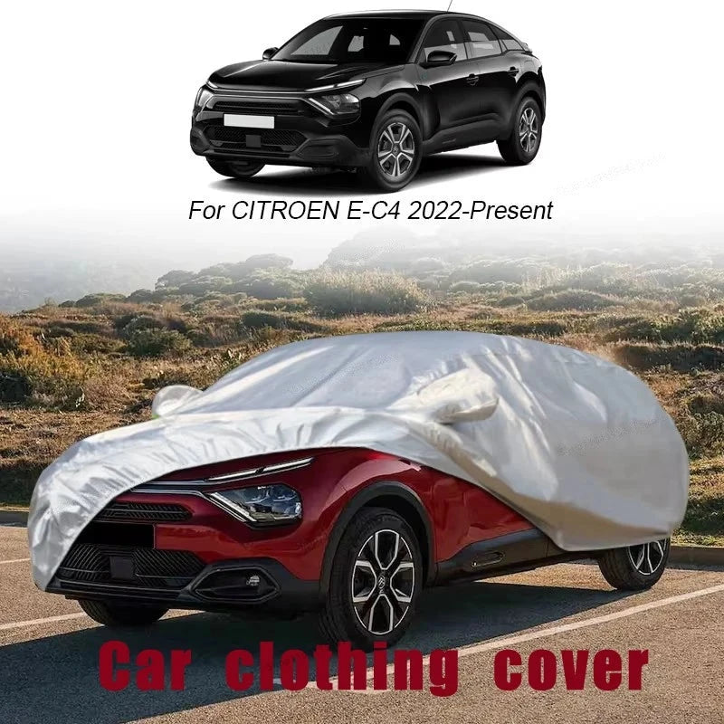 Housse voiture pour Citroën C3 Aircross (depuis 2019), Oxford argenté imperméable et anti-UV