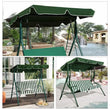 Toit de remplacement pour balancelle de jardin, polyester vert imperméable et anti-UV, 3 tailles