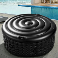 Couverture gonflable ronde noire pour spa gonflable, 138 ou 160 cm, pliable et imperméable