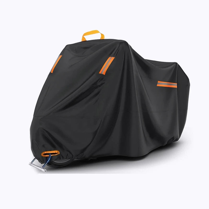 Housse de moto Oxford 420D imperméable, noire ou noir et orange, tailles M à 4XL