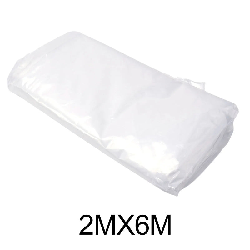 Bâche plastique transparente pour serre, film polyéthylène 0,04 mm, 2x6 m ou 2x10 m