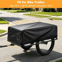 Housse réversible pour remorque de vélo ou chariot pliant, Oxford 420D imperméable, avec pochette