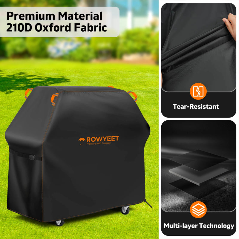 Housse barbecue universelle imperméable en Oxford avec ourlet réglable, 5 tailles de 122 à 190 cm