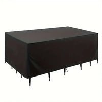 Housse salon de jardin imperméable en Oxford 210D, argent ou noir, 36 tailles