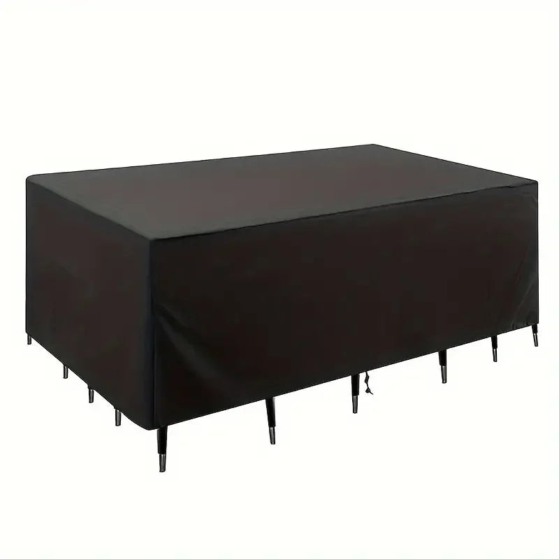 Housse salon de jardin imperméable en Oxford 210D, argent ou noir, 36 tailles
