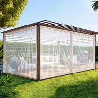 Bâche transparente en polyéthylène de 0,18 mm avec œillets renforcés, 7 dimensions de 2 x 2 à 3 x 5 m