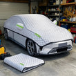 Demi-housse voiture imperméable anti-gel et anti-neige en film d'aluminium et coton, 530 x 250 cm