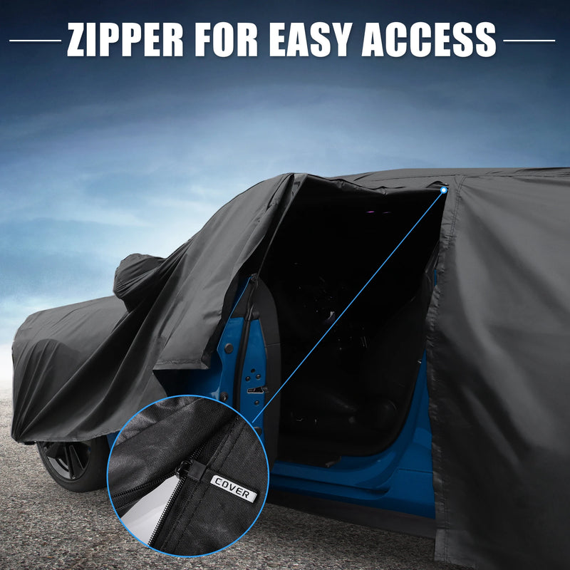 Housse voiture pour Mini Cooper 4 portes 2014-2024, noire, imperméable, 410 x 175 x 135 cm