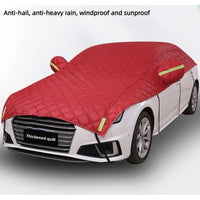 Demi-housse de voiture épaisse en coton matelassé, anti-soleil, anti-pluie, anti-neige et anti-grêle