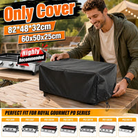 Housse plancha et barbecue de table en polyester 210D noir, 7 tailles de 44 à 90 cm