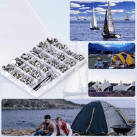 Kit de boutons-pression inox pour bâche et housse de bateau, de 50 à 80 jeux