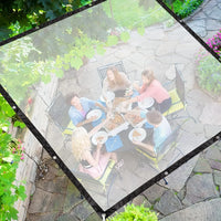Bâche transparente en polyéthylène de 0,18 mm avec œillets renforcés, 7 dimensions de 2 x 2 à 3 x 5 m