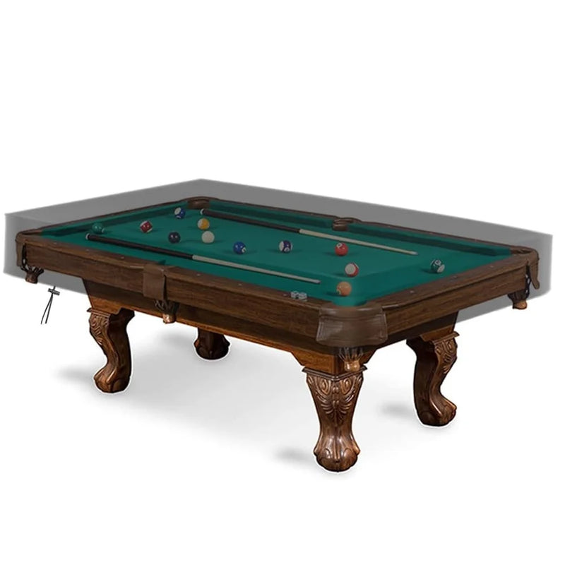 Housse billard noire ajustée imperméable et anti-UV, tissu Oxford enduit PU, 7, 8 ou 9 pieds
