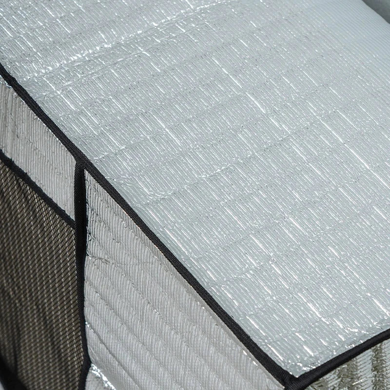 Housse de climatiseur extérieur en aluminium, façade en maille, 5 tailles de 75 à 105 cm