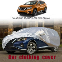 Housse voiture pour Nissan X-Trail, Patrol, Juke et Murano, Oxford argentée imperméable