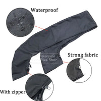 Housse de rangement de bimini noire 600D, 3 ou 4 arceaux, avec fermeture éclair