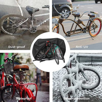 Housse de vélo extérieur Oxford 210D imperméable, noire ou argent, 6 tailles du S au XXXL