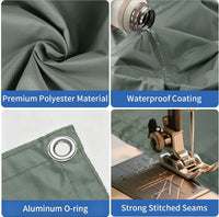 Voile d'ombrage écran d'intimité imperméable avec œillets, 0,75 x 6 à 4 x 5 m