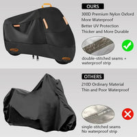 Housse moto imperméable toutes saisons, anti-poussière et anti-UV, intérieur et extérieur, XL à 4XL