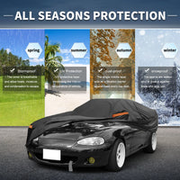 Housse voiture pour Mazda MX-5 Miata, film aluminium et coton spunlace, respirante, 400 x 175 x 115 cm