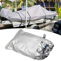 Housse bateau remorquable Oxford 210D imperméable, noir ou argent, 5 tailles de 3,35 à 6,71 m