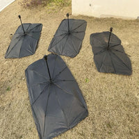 Pare-soleil parapluie rétractable pour pare-brise avant, 125 x 65 ou 140 x 80 cm, polyester argenté