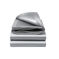 Bâche de camion pare-soleil argentée double face, PE imperméable à œillets, 2 x 3 m