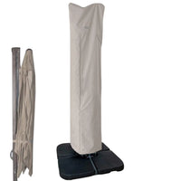 Housse de parasol à bras articulé anti-UV beige, tissu Oxford, 2,1 à 4 m
