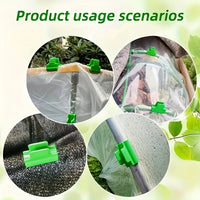 Clips pour bâche de serre en plastique vert, 60 pièces, tube de 5 ou 6 mm