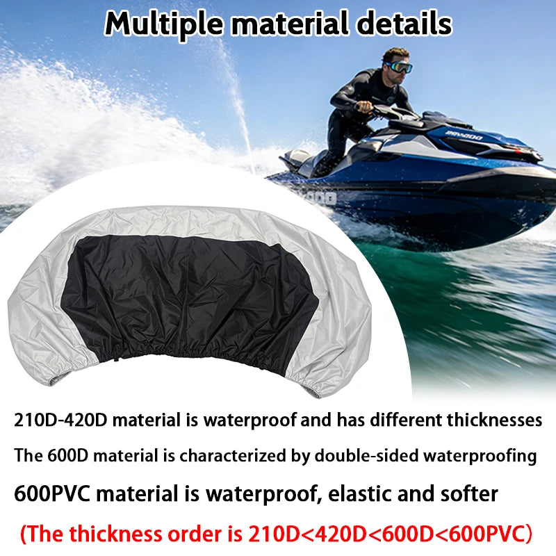 Housse jet ski compatible avec Yamaha WaveRunner EXR et VX Cruiser, Oxford 210D ou 420D
