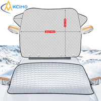 Protection pare-brise magnétique argentée anti-givre et imperméable, 5 aimants, berline 145x105 cm ou SUV 160x116 cm