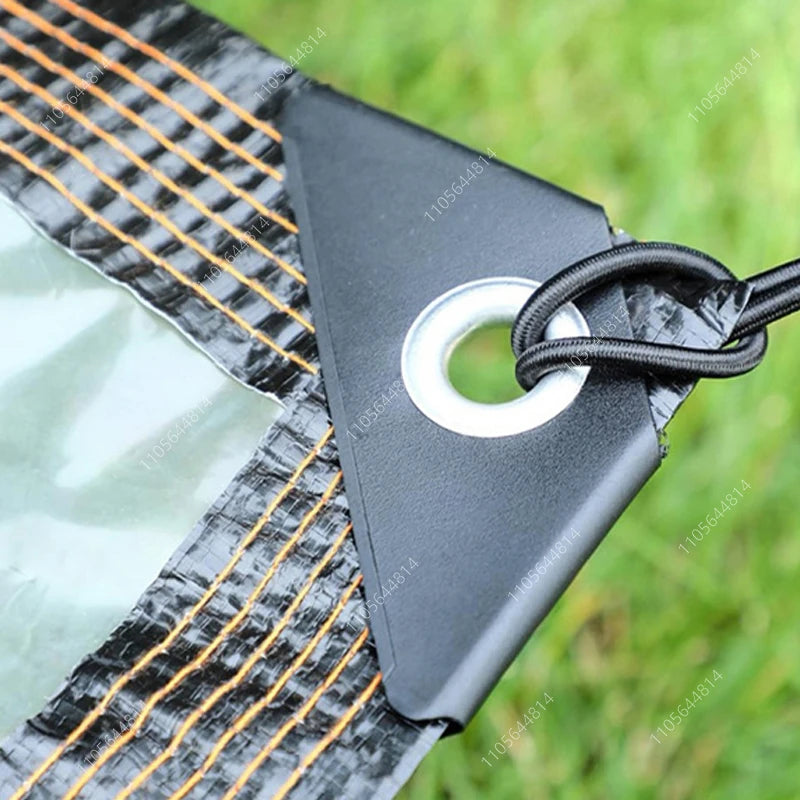 Bâche transparente à œillets et bords renforcés, de 2 x 2 à 3 x 6 m