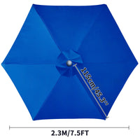 Toile de remplacement parasol 6 ou 8 baleines, imperméable anti-UV, Ø 2 à 3 m